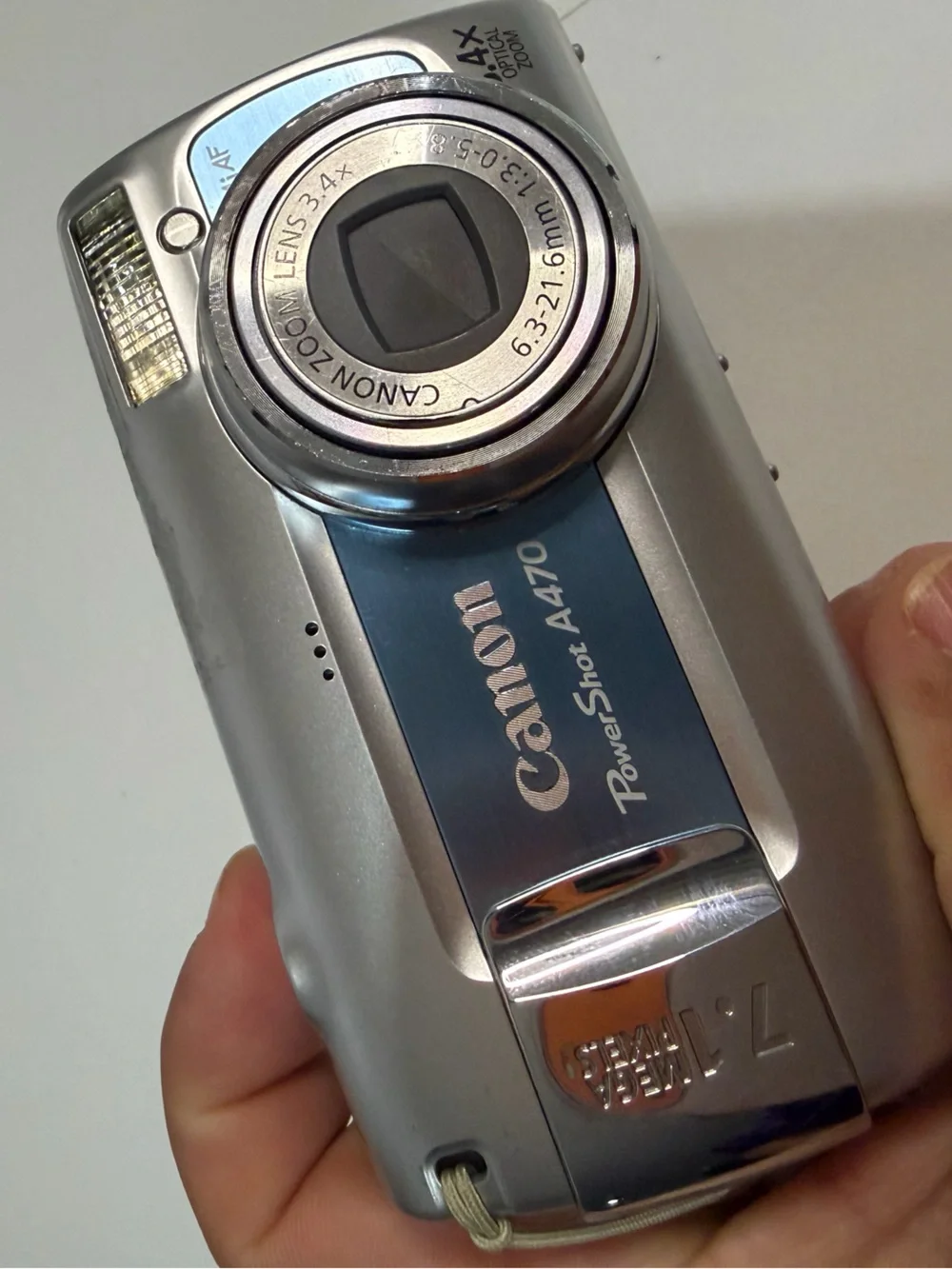 Canon PowerShot A470 Blue 7.1MP Digicam Y2K Bundle TESTED Charger SD Card Case